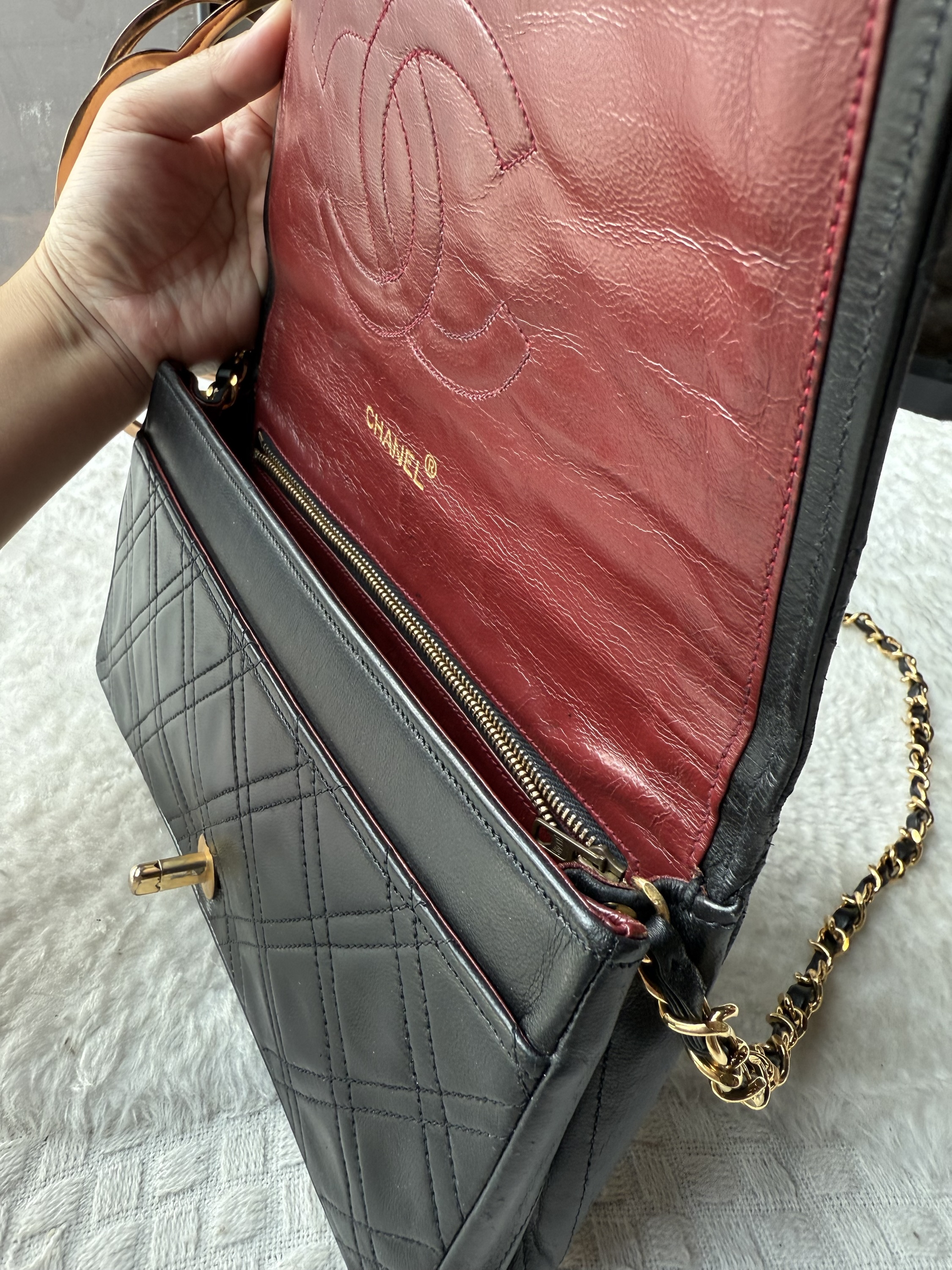 Chanel vintage flap bag - Image 4