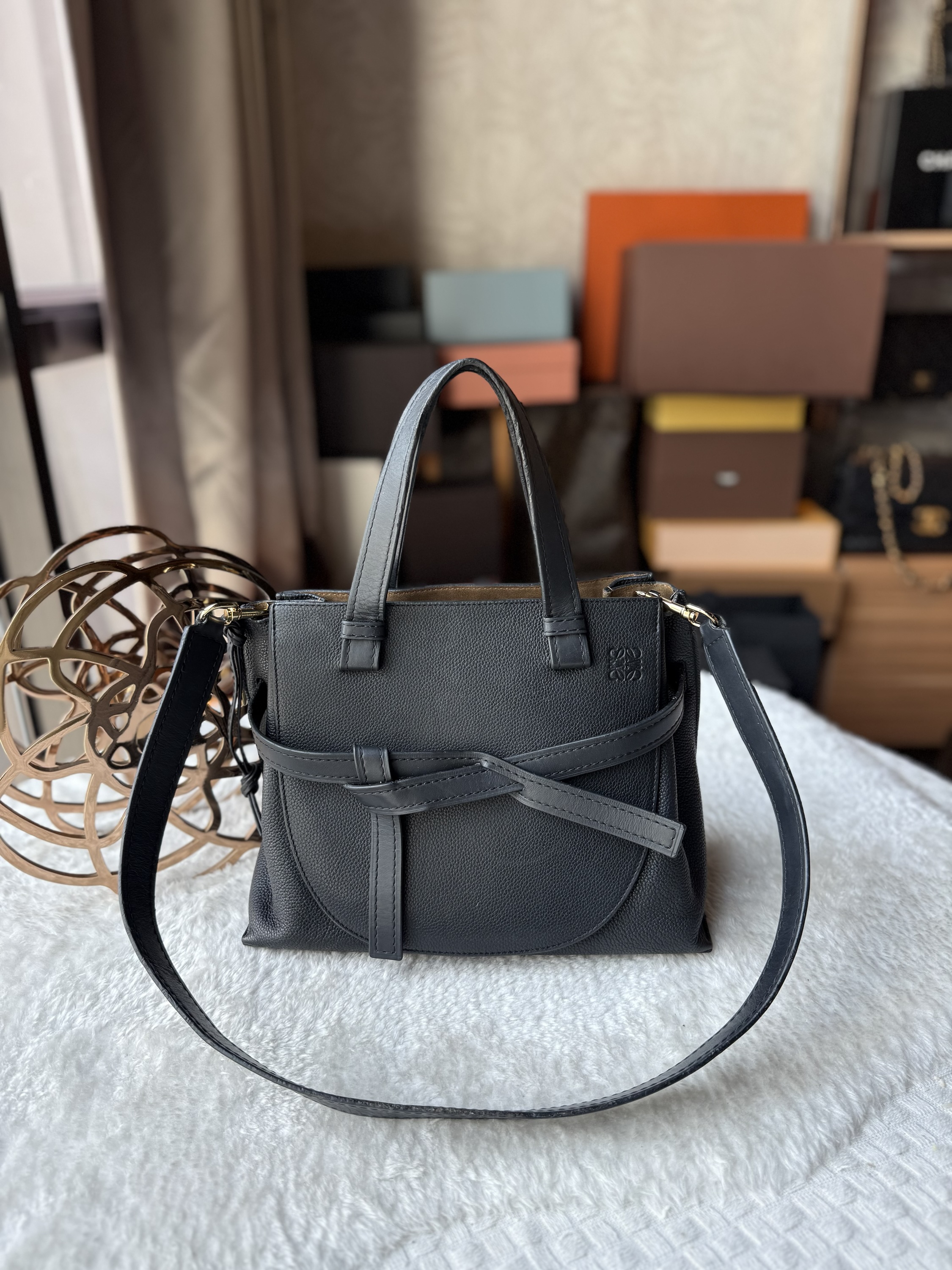 Loewe small gate top handle bag
