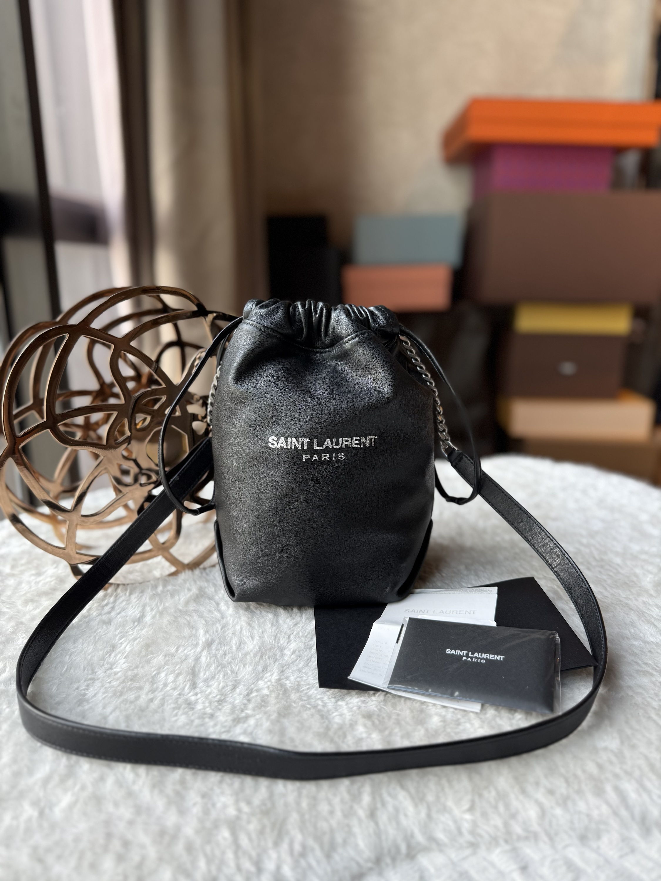 Ysl small teddy bucket bag