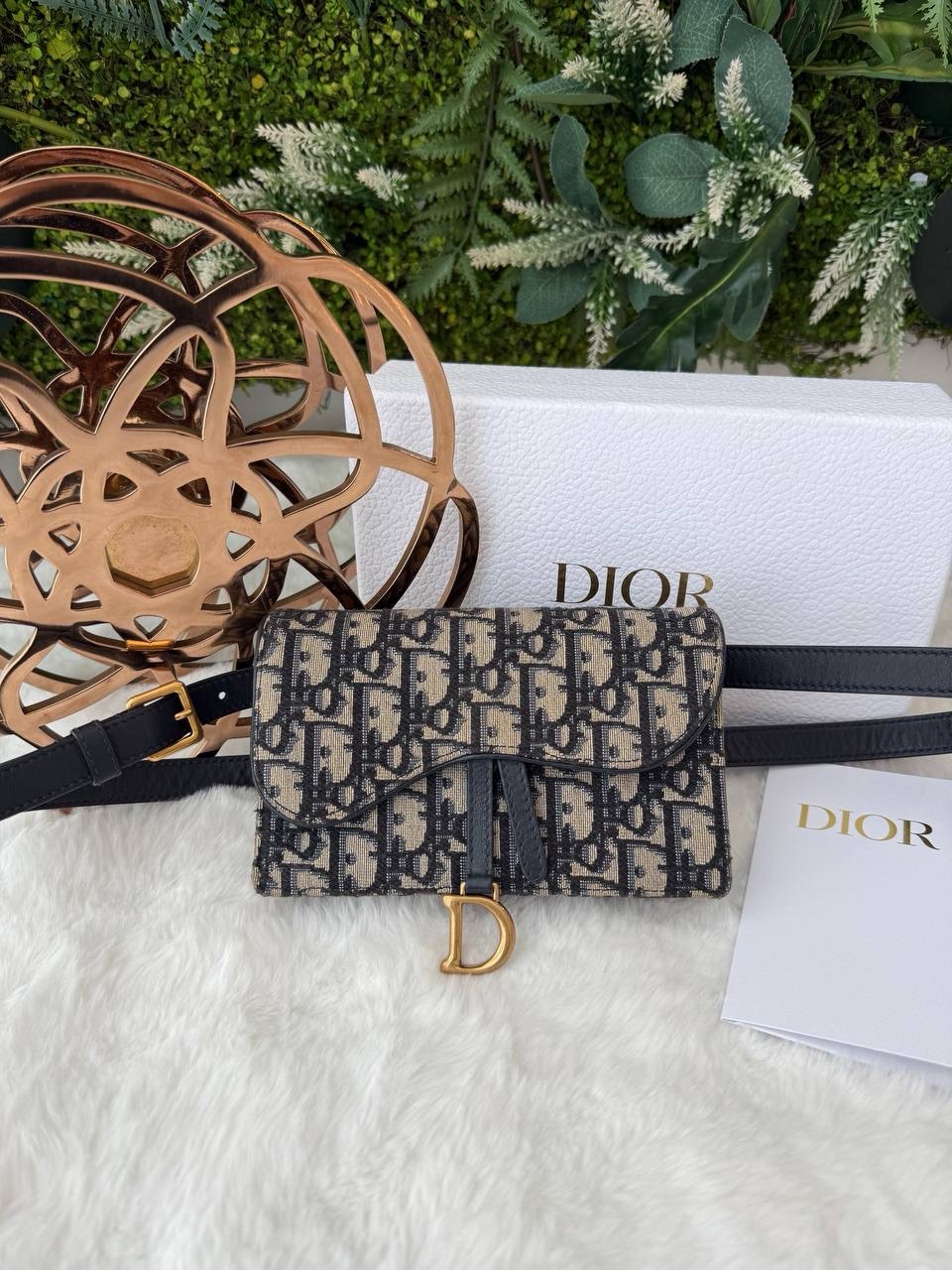 Christian dior oblique saddle waist bag
